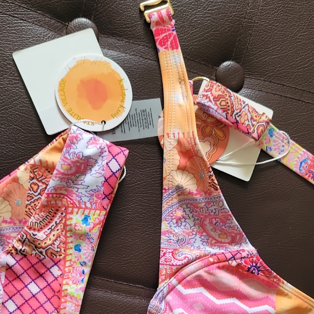 Patchwork Pink Bikini Set - image 3